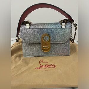 Authentic Christian Louboutin Elisa Mini Glitter Shoulder Bag
